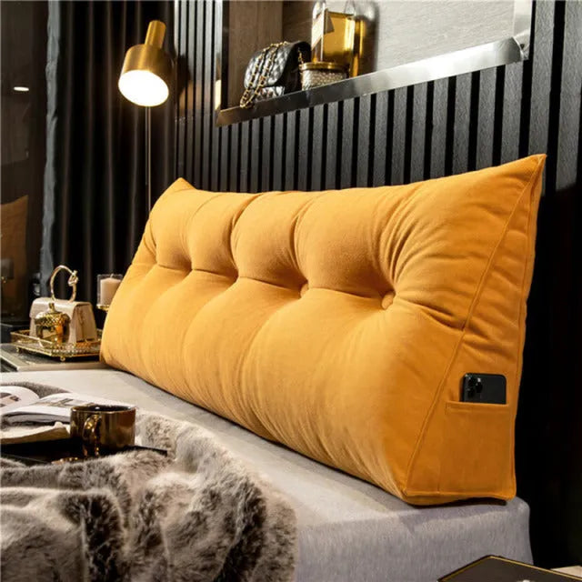 Wedge Pillow with Side Pocket for Bed and Sofa