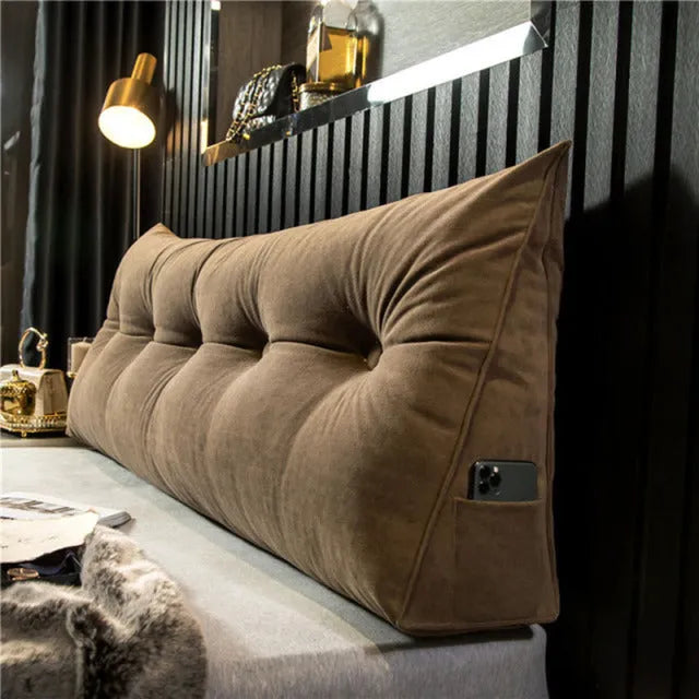 Wedge Pillow with Side Pocket for Bed and Sofa