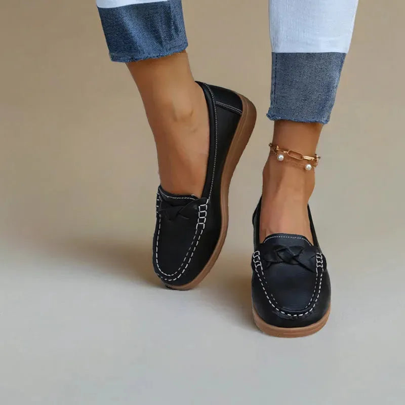 Wide-Fit Slip-On Loafers with Arch Support
