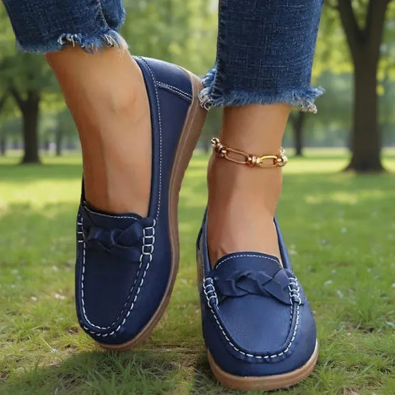 Wide-Fit Slip-On Loafers with Arch Support
