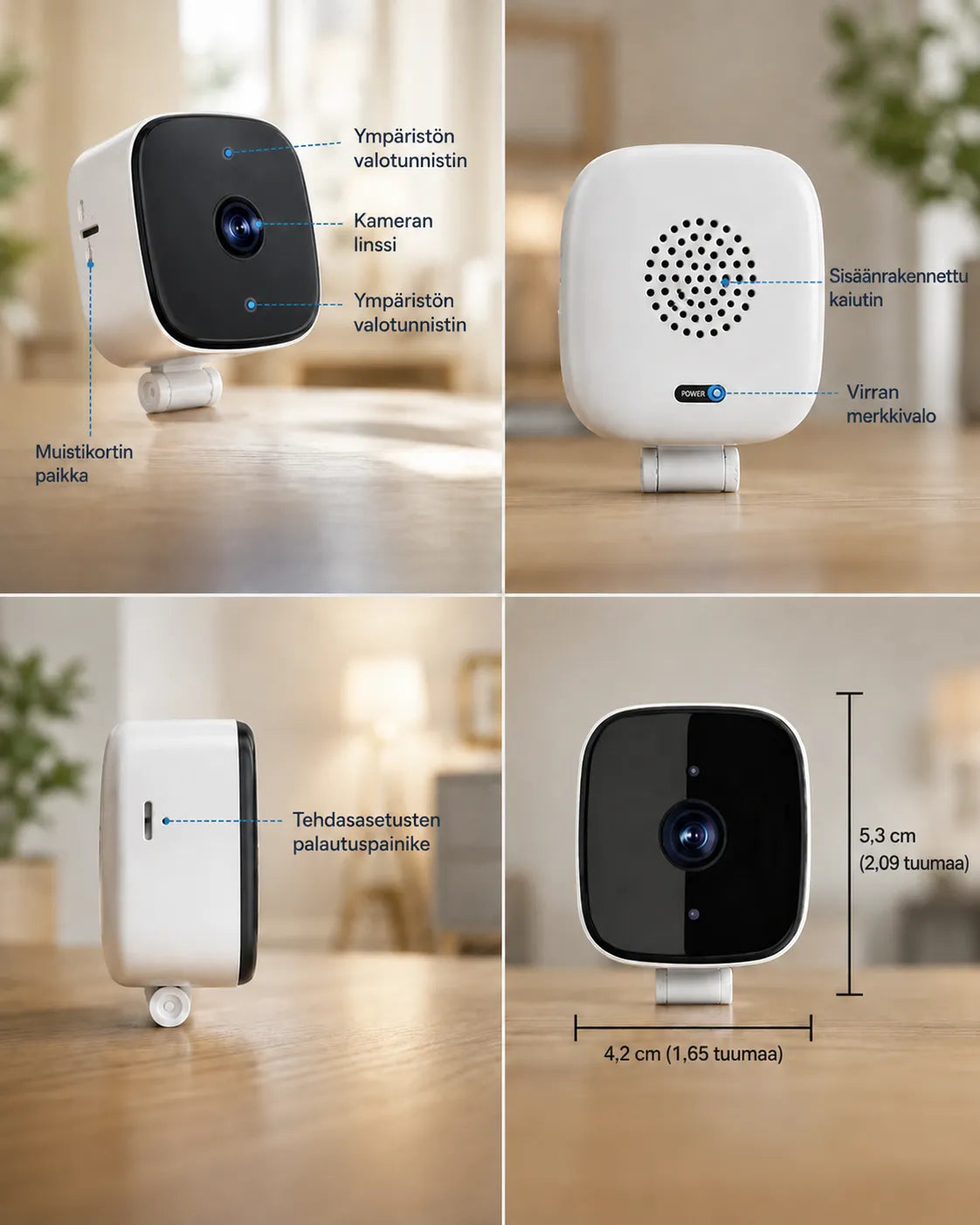 Window Security Camera with Color Night Vision
