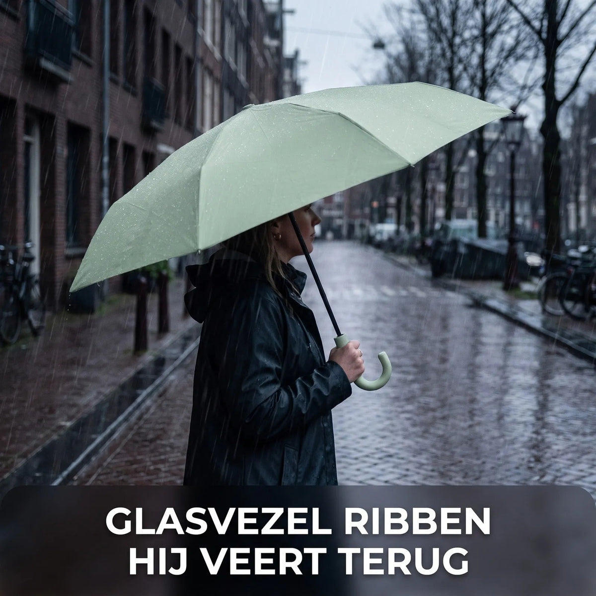 Windproof Automatic Folding Umbrella with Stormproof Canopy