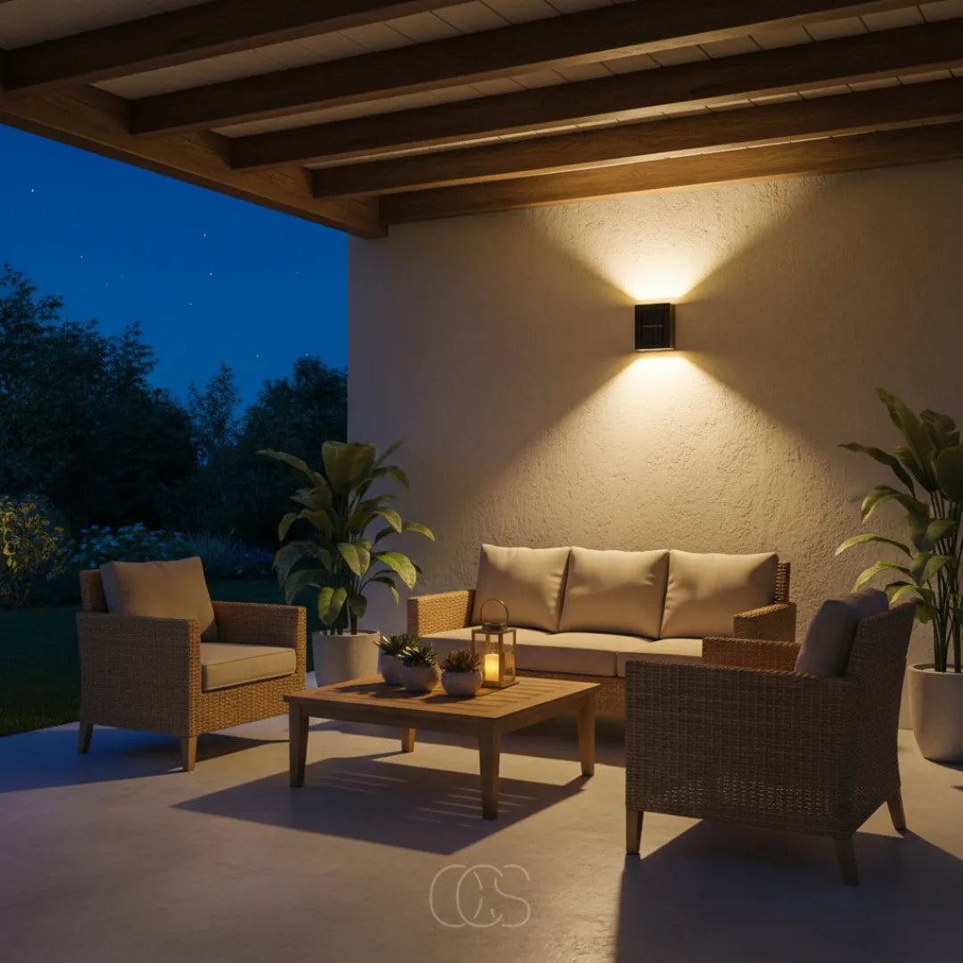 Wireless Solar Outdoor Wall Light with IP65 Sensor