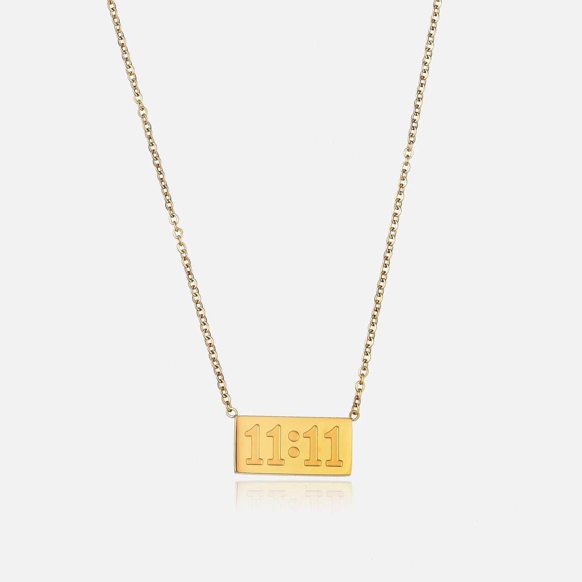 Women's 18K Gold Plated Lucky Elevens Pendant Necklace