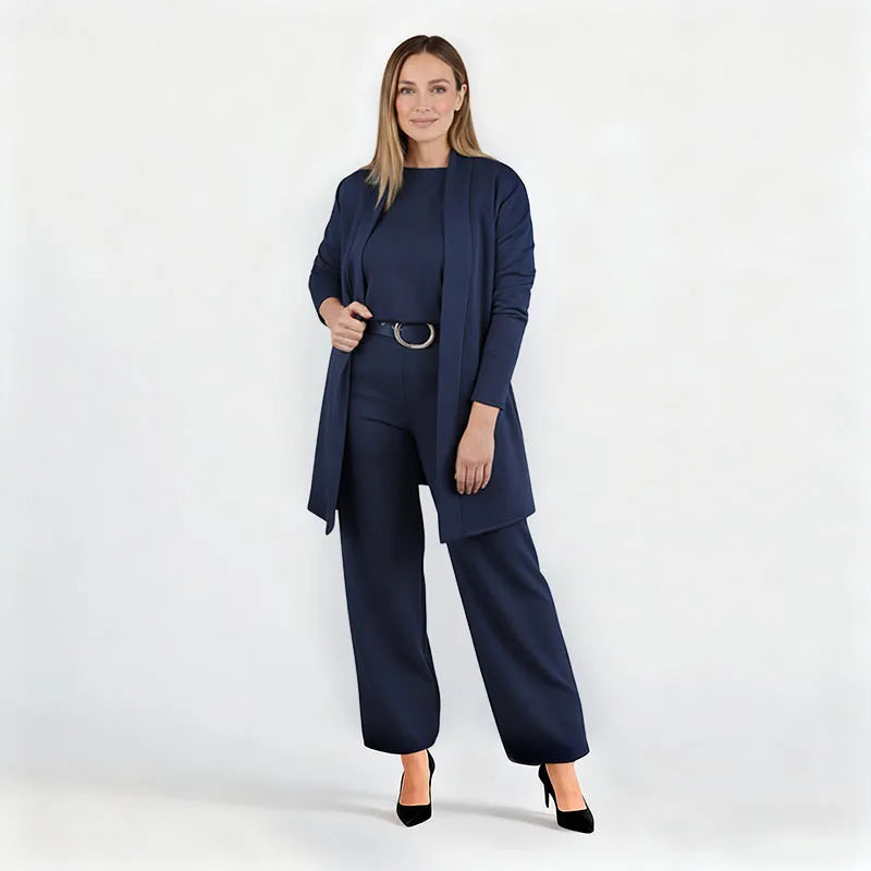 Women's 3-Piece Cardigan Top and Pants Set