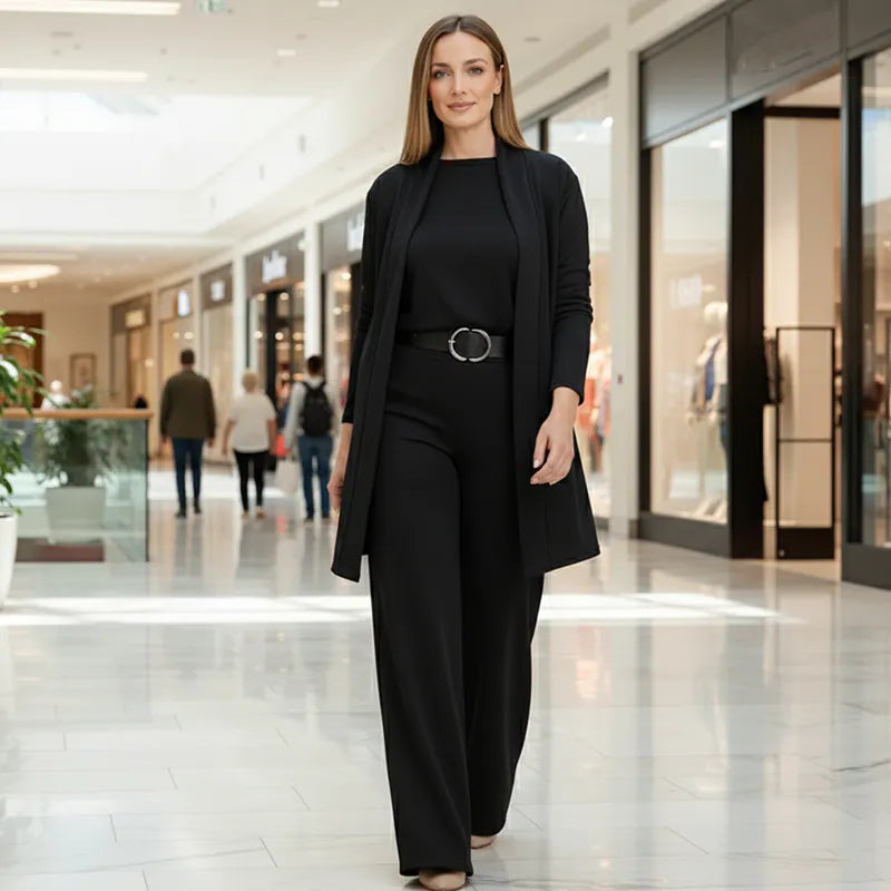 Women's 3-Piece Cardigan Top and Pants Set