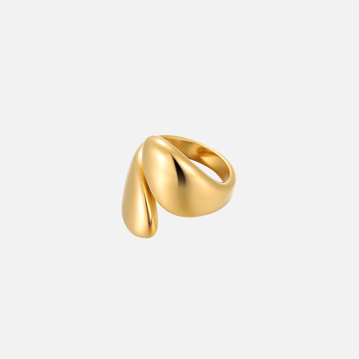 Women's Adjustable Open Ring with Sculptural Silhouette