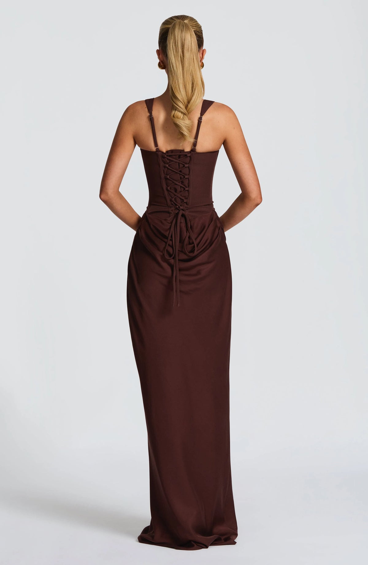 Women's Bodycon Maxi Dress with Square Neckline
