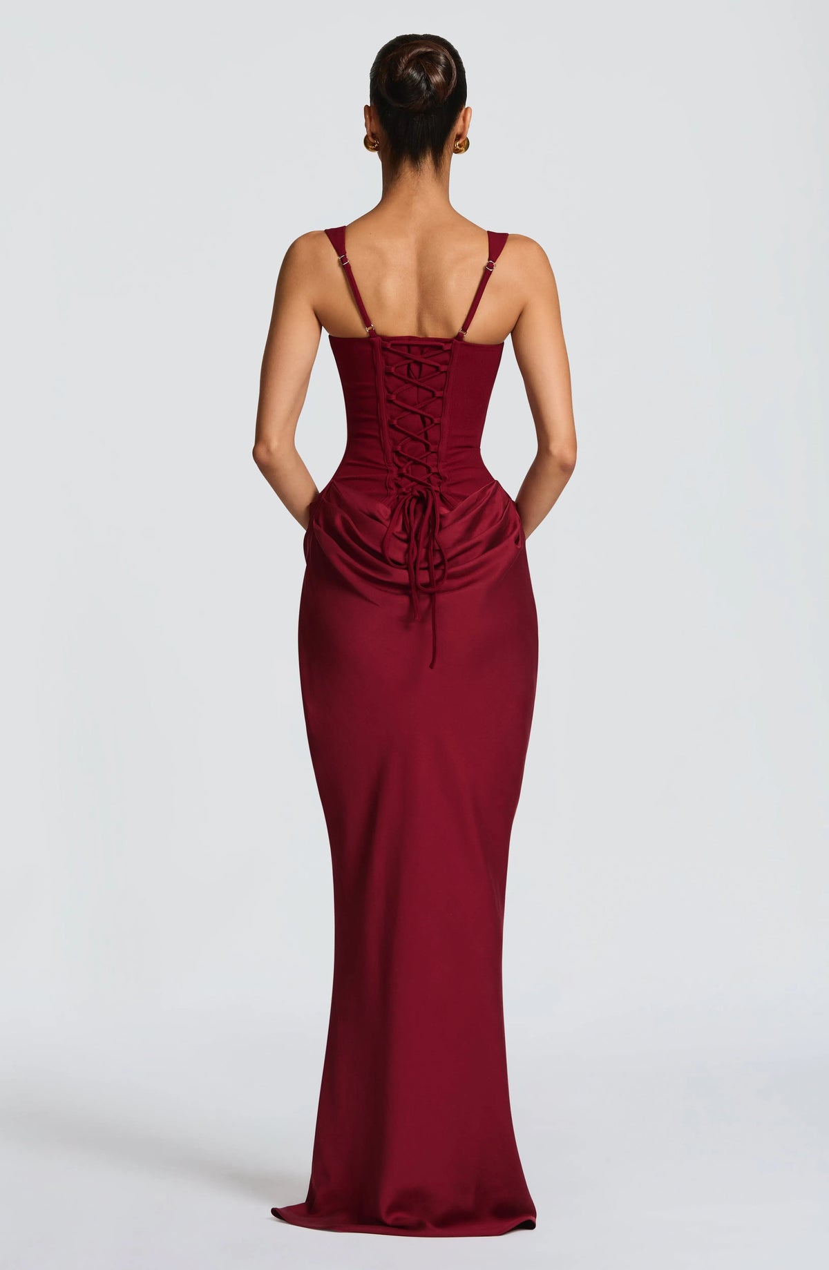Women's Bodycon Maxi Dress with Square Neckline