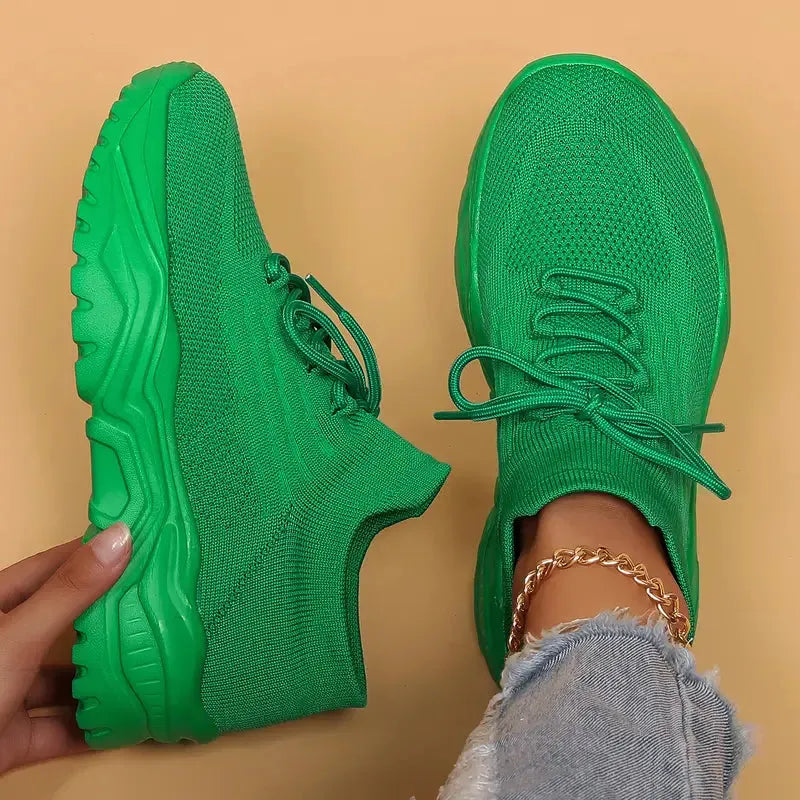 Women's Breathable Mesh Sneakers with Non-Slip Sole