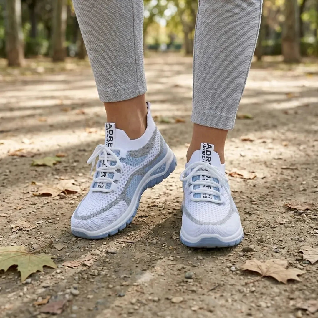 Women's Casual Sneakers with Breathable Mesh and Wide Fit