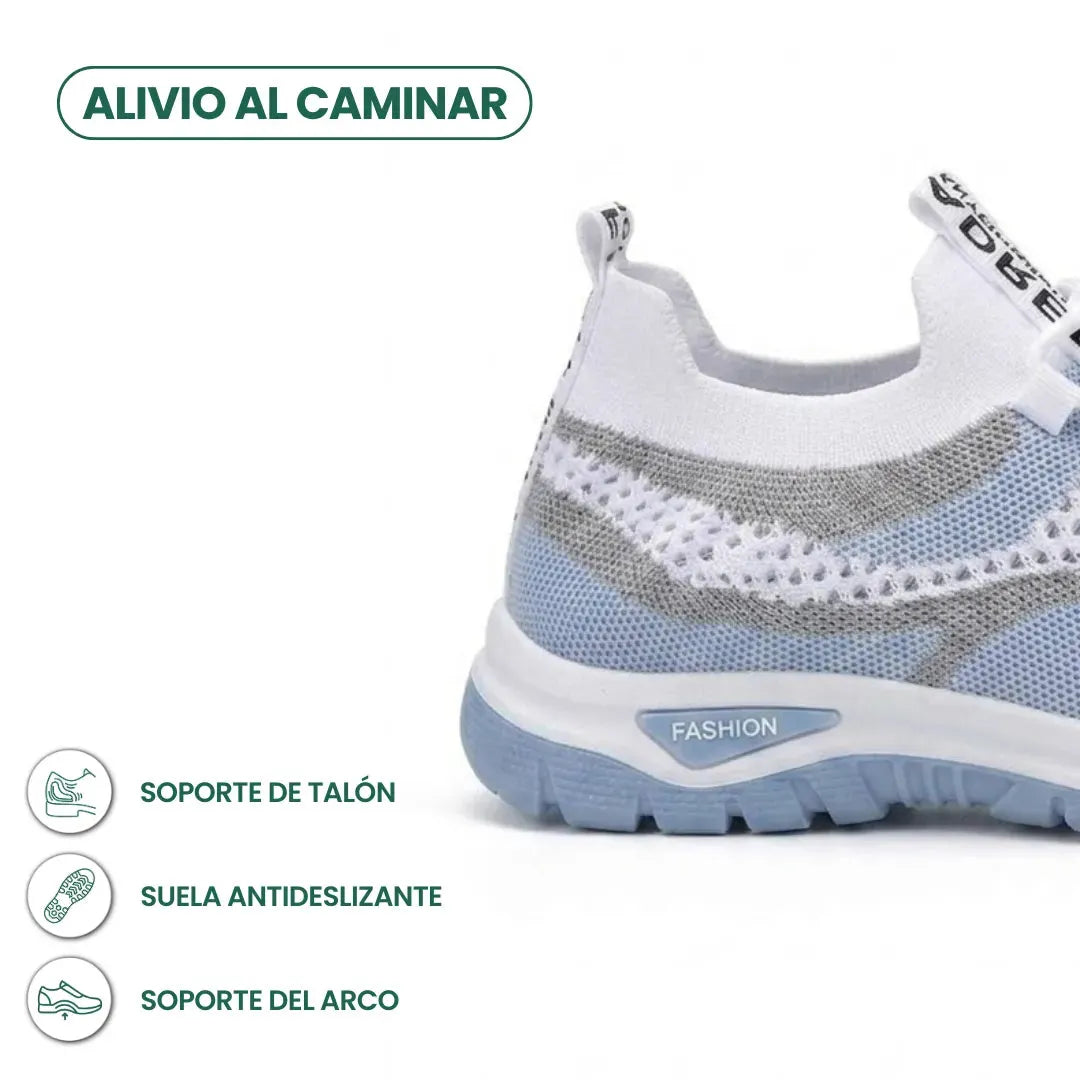 Women's Casual Sneakers with Breathable Mesh and Wide Fit