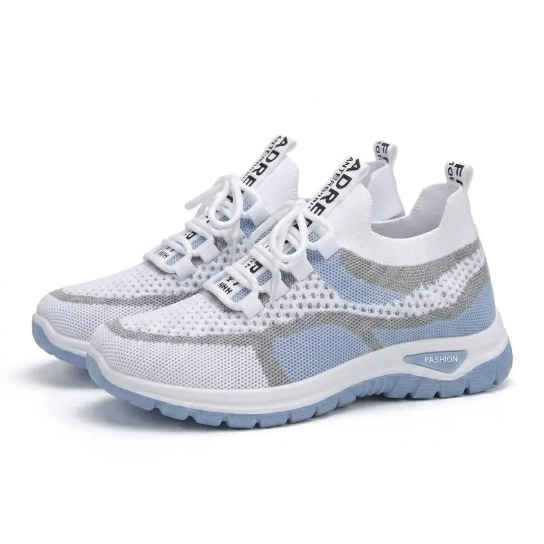 Women's Casual Sneakers with Breathable Mesh and Wide Fit