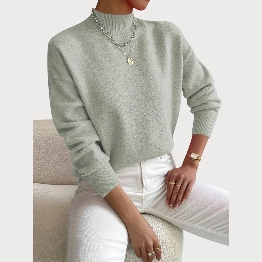 Women's Classic Collared Pullover Sweater in Breathable Cotton