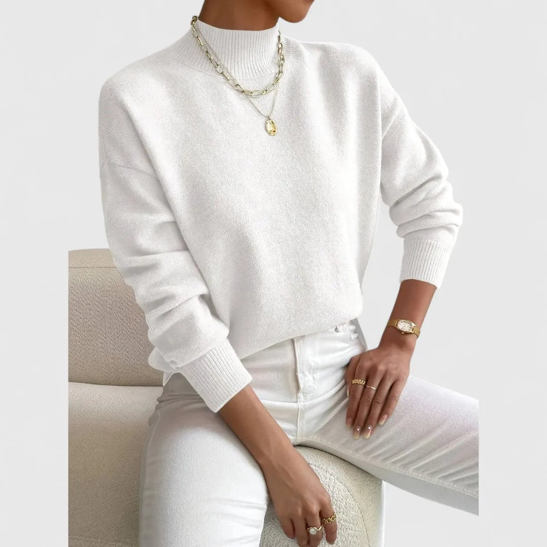 Women's Classic Collared Pullover Sweater in Breathable Cotton