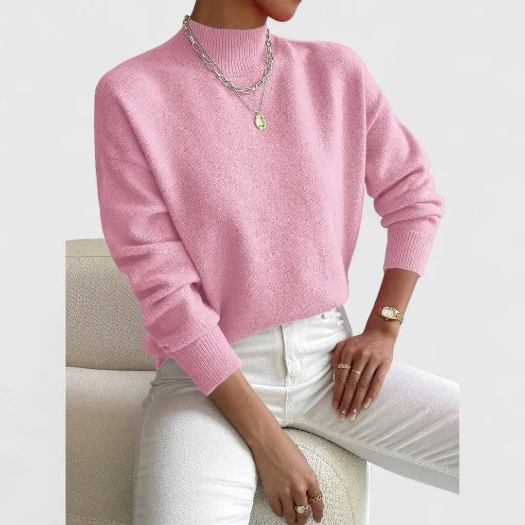 Women's Classic Collared Pullover Sweater in Breathable Cotton