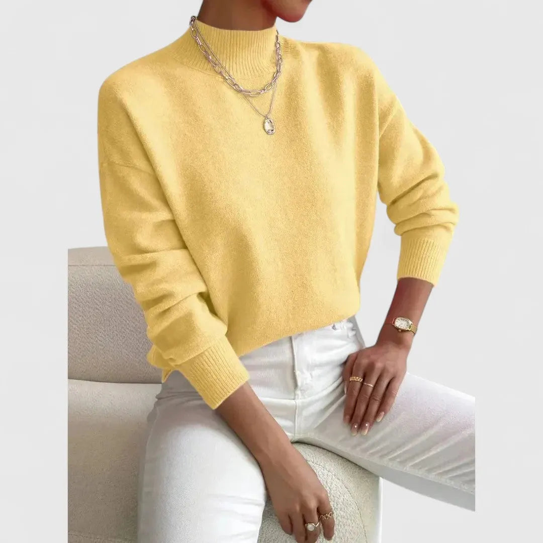 Women's Classic Collared Pullover Sweater in Breathable Cotton