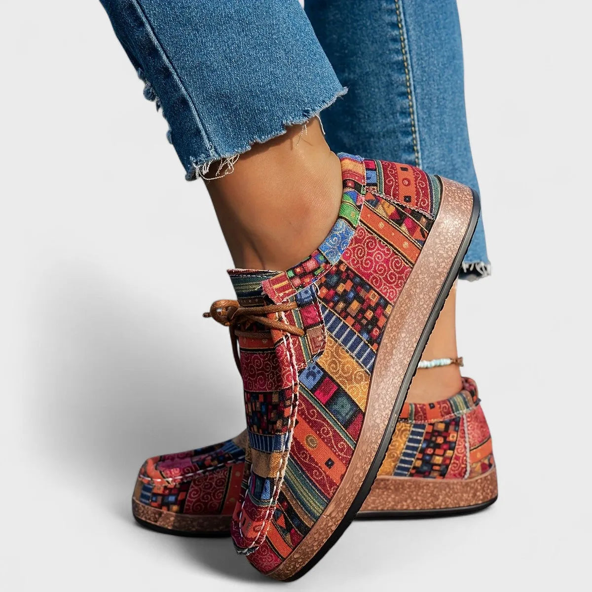 Women's Colorful Comfort Sneakers with Flexible Sole