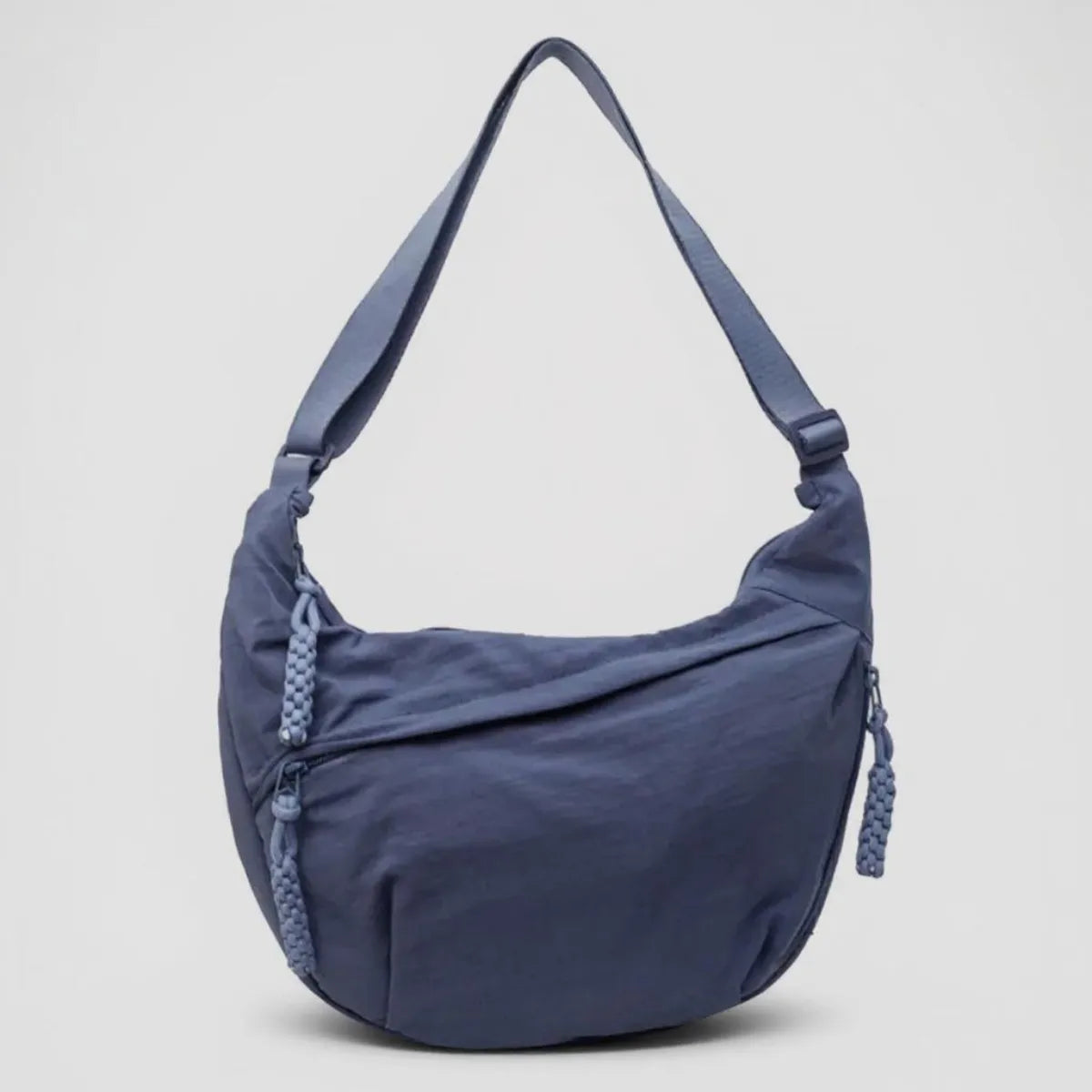 Women's Crescent Nylon Shoulder Bag with Adjustable Strap