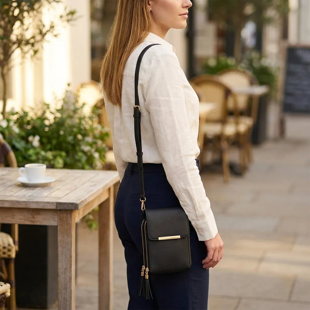 Women's Crossbody Phone Wallet Bag with Touchscreen Window