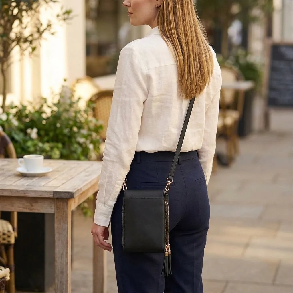 Women's Crossbody Phone Wallet Bag with Touchscreen Window