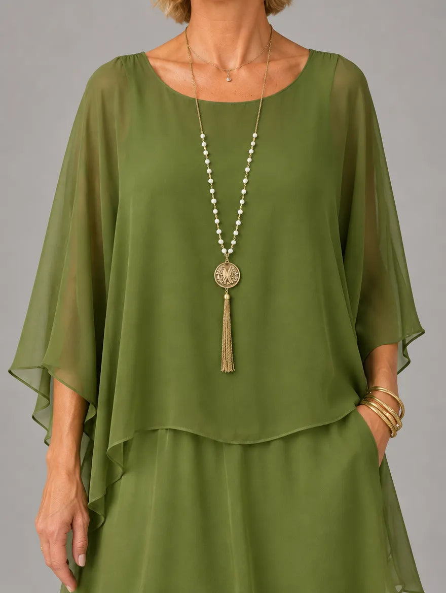 Women's Elegant Flowy Tiered Maxi Dress