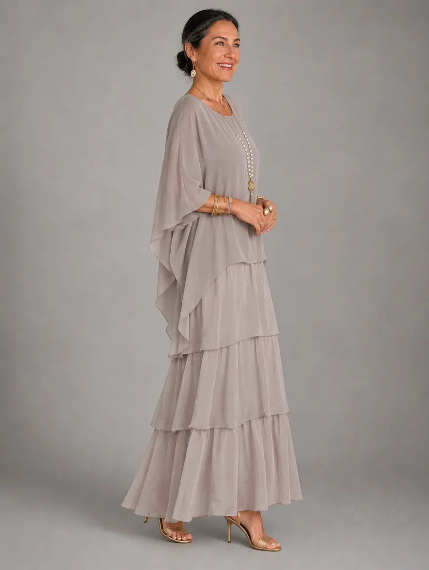 Women's Elegant Flowy Tiered Maxi Dress