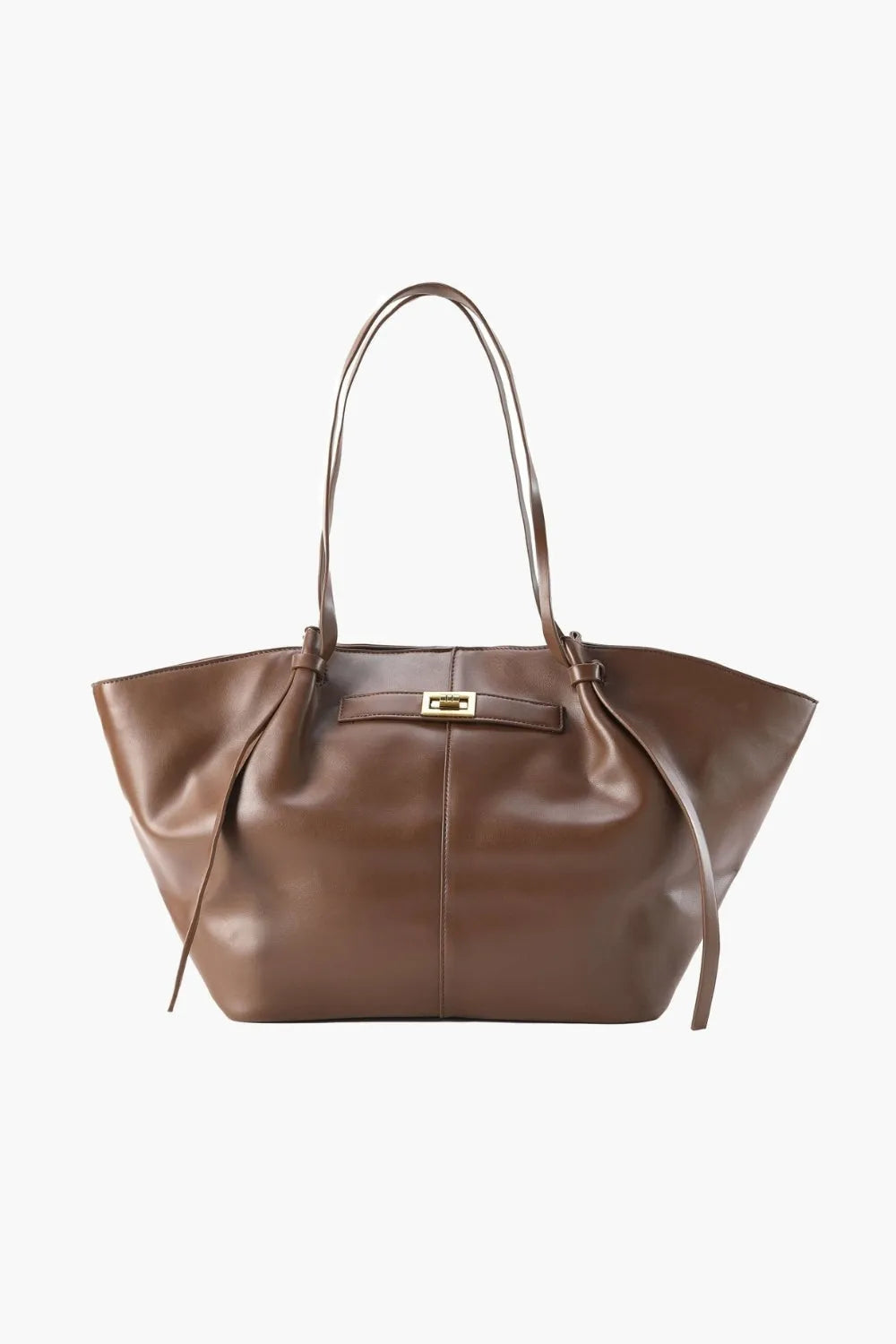 Women's Everyday Leather Tote Bag with Front Closure