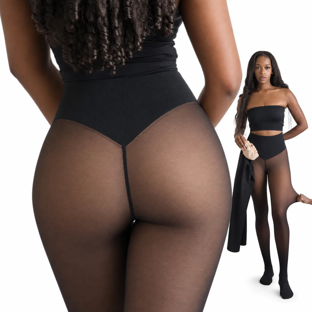 Women's Fleece-Lined Thermal Leggings with High Waist