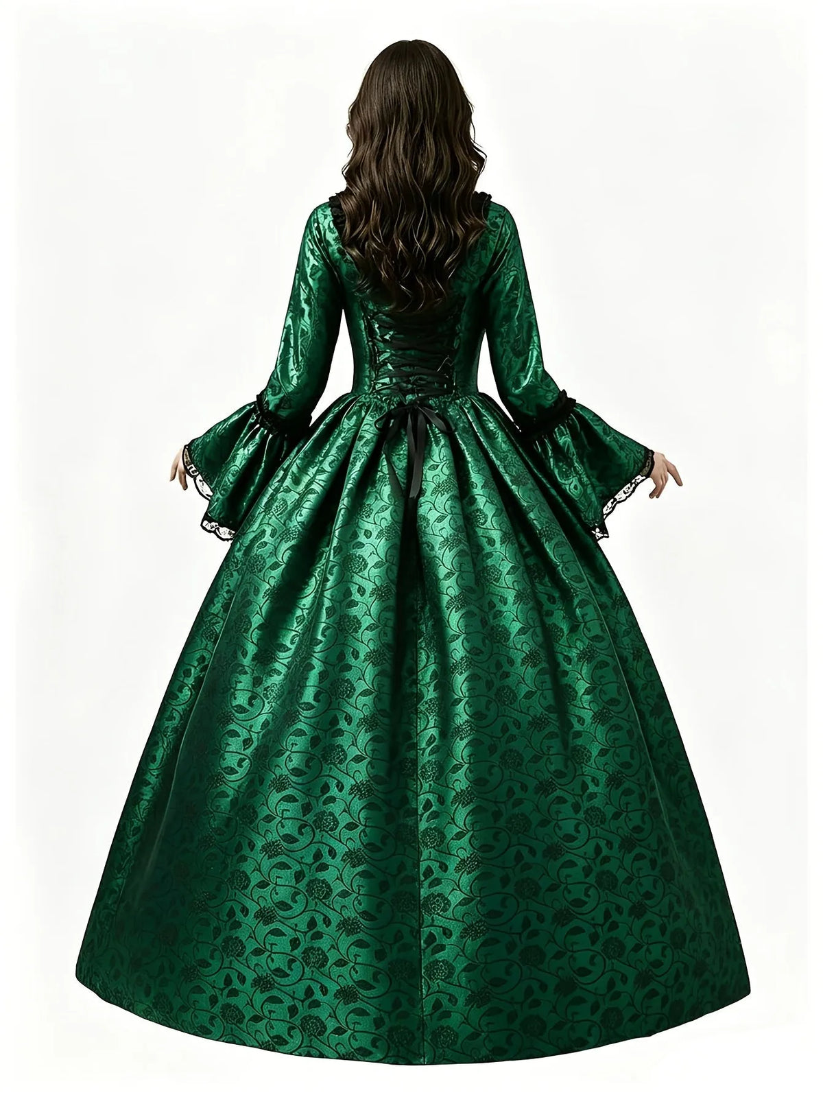 Women's Gothic Vampire Costume Dress with Flared Sleeves