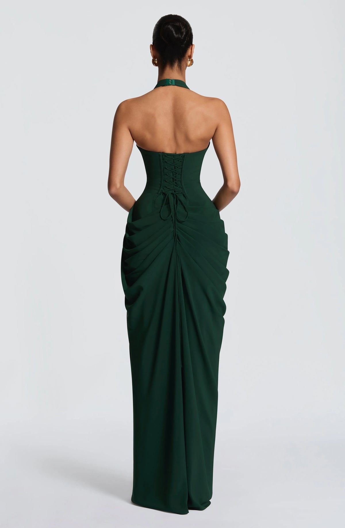 Women's Halter Neck Chiffon Maxi Dress with Slit