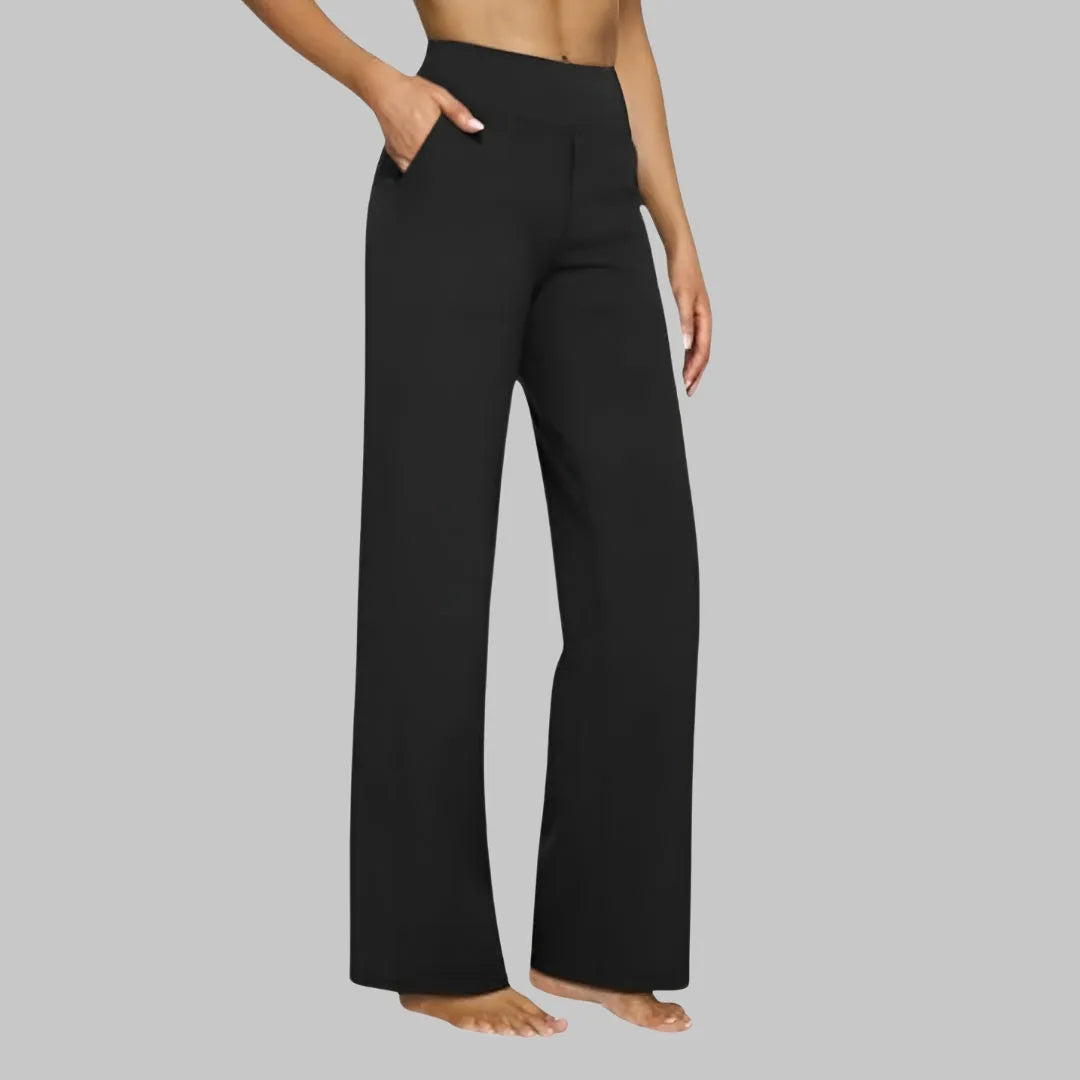 Women's High-Waist Stretch Straight-Leg Pants