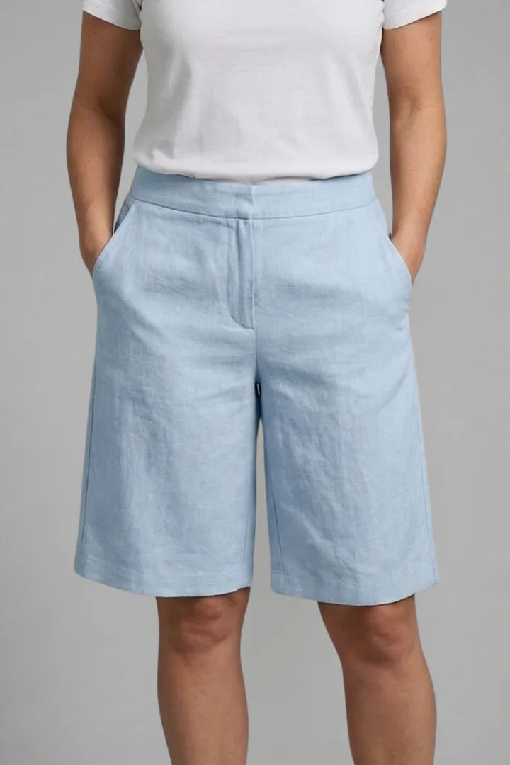 Women's High-Waisted Tailored Shorts with Relaxed Fit