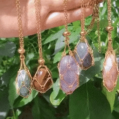 Women's Interchangeable Crystal Stone Pendant Necklace
