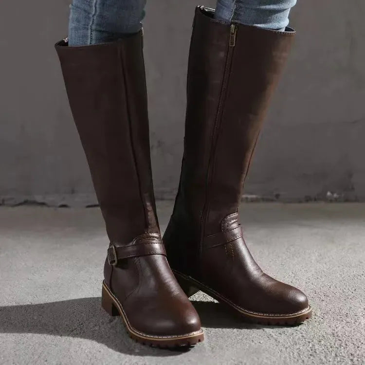 Women's Leather Boots with Arch Support
