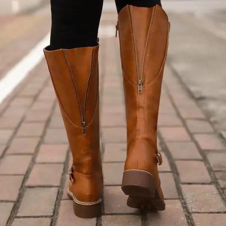 Women's Leather Boots with Arch Support