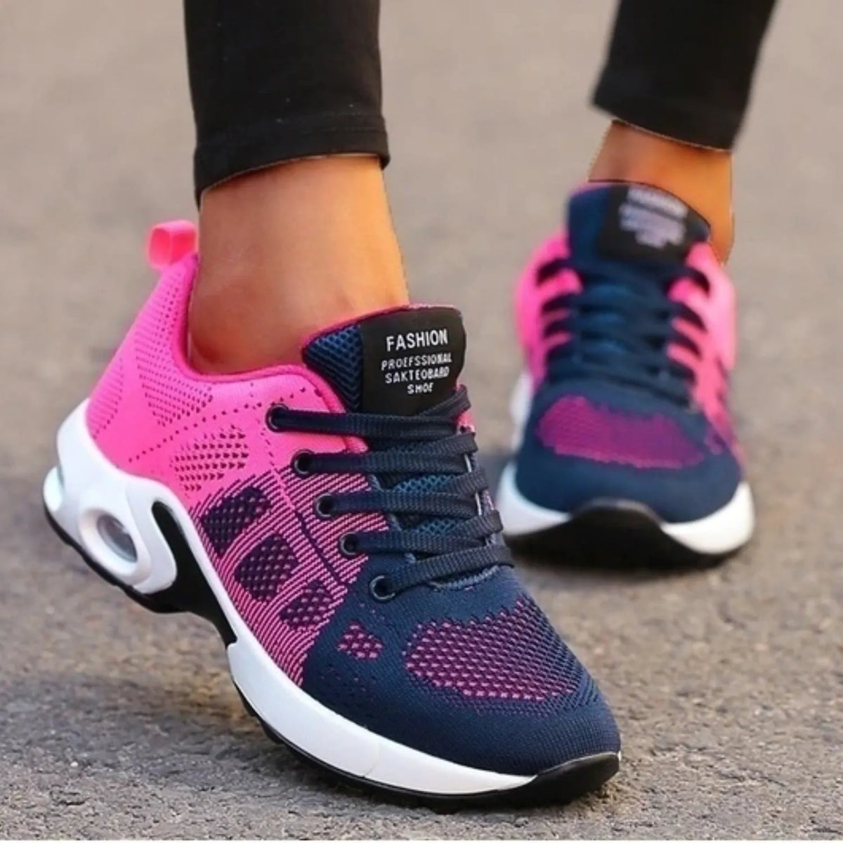 Women's Lightweight Breathable Mesh Sneakers with Cushioned Sole