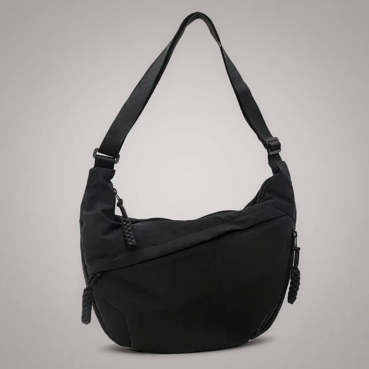 Women's Multi-Pocket Nylon Crossbody Bag with Adjustable Strap