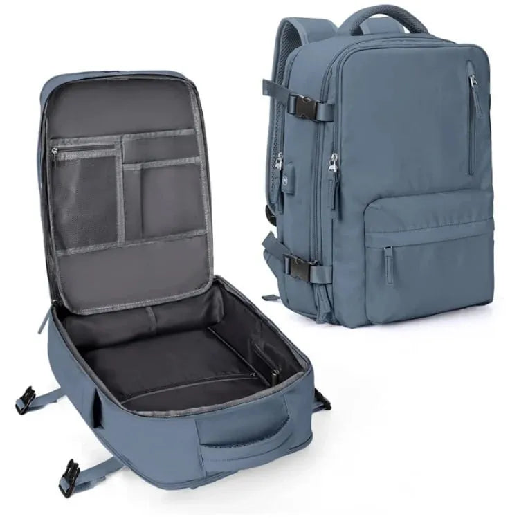 Women's Multifunctional 35L Travel Backpack with USB Port