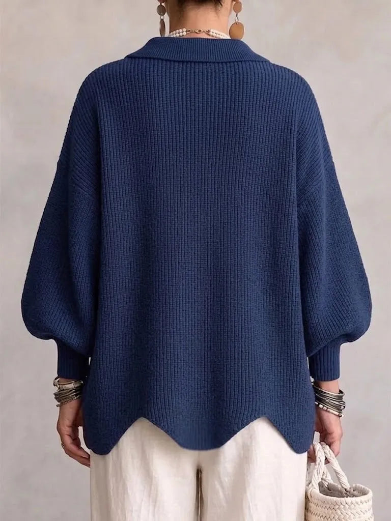 Women's Oversized Cardigan with Statement Buttons