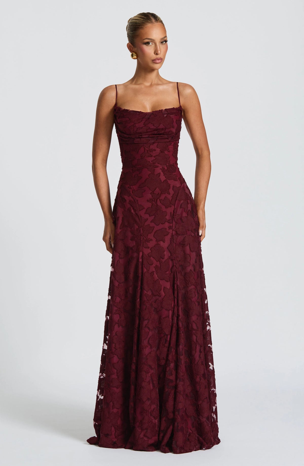 Women's Plaid Voile Dress with Lace-Up Back