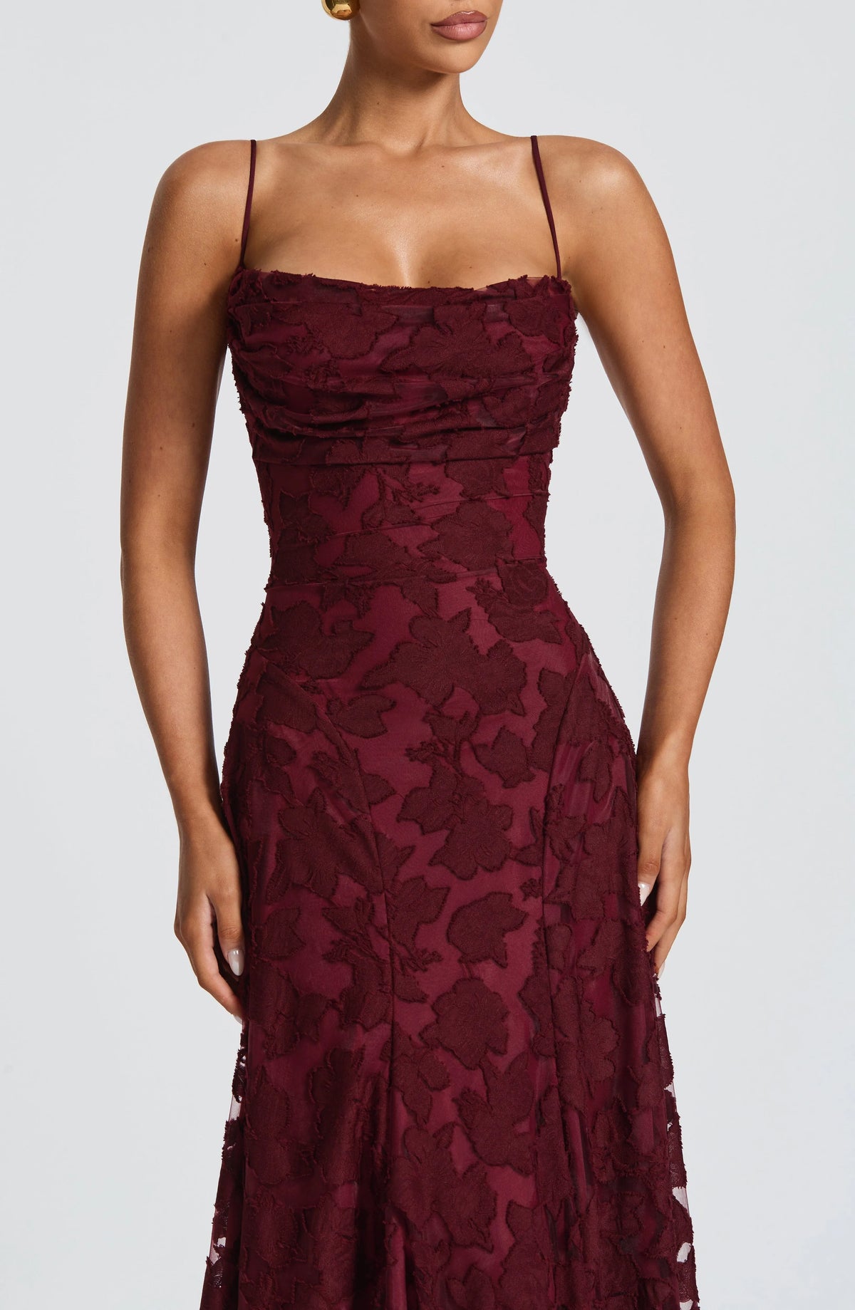 Women's Plaid Voile Dress with Lace-Up Back
