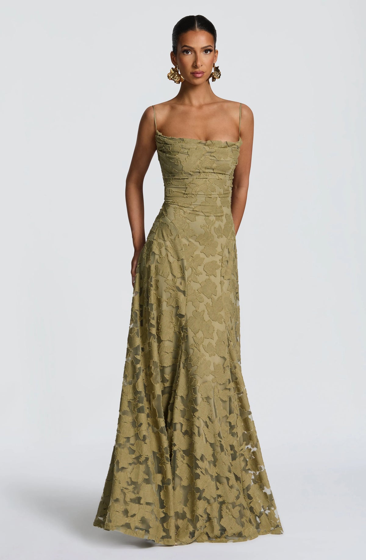 Women's Plaid Voile Dress with Lace-Up Back