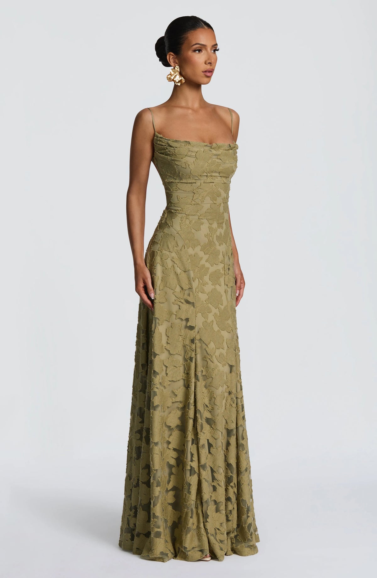 Women's Plaid Voile Dress with Lace-Up Back