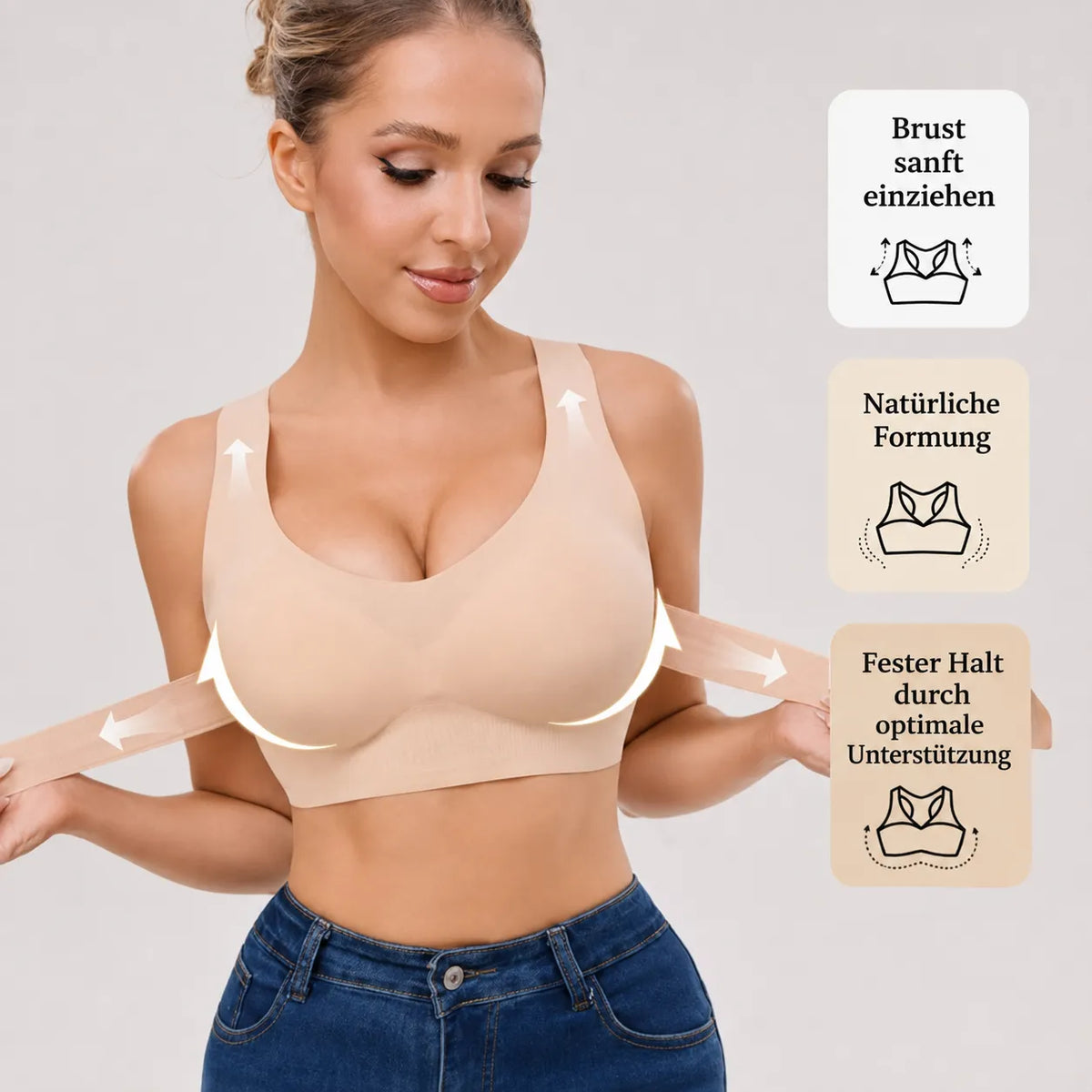 Women's Posture Support Bra with Front Closure