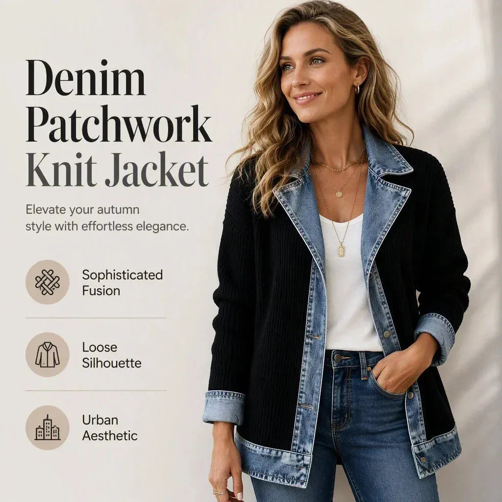 Women's Ribbed Knit Coat with Structured Lapels