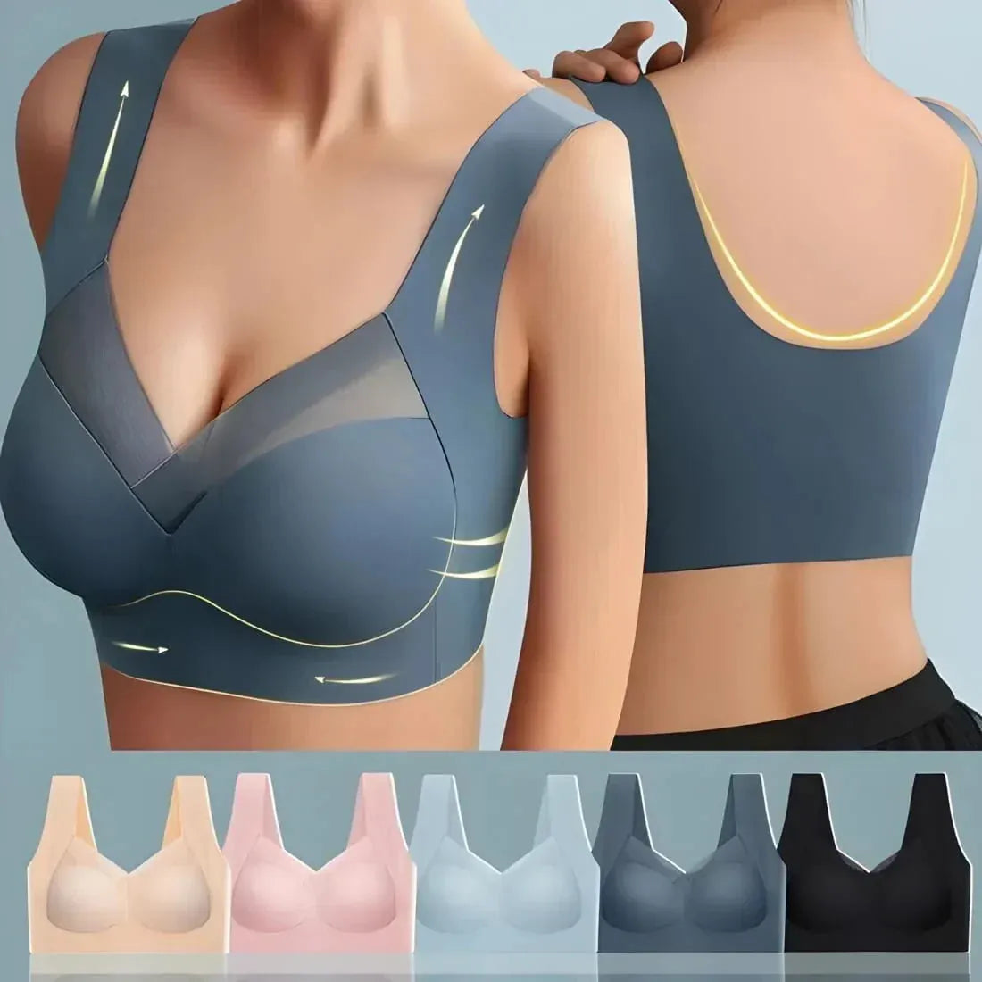 Women's Seamless Strapless Bra with Breathable Fabric
