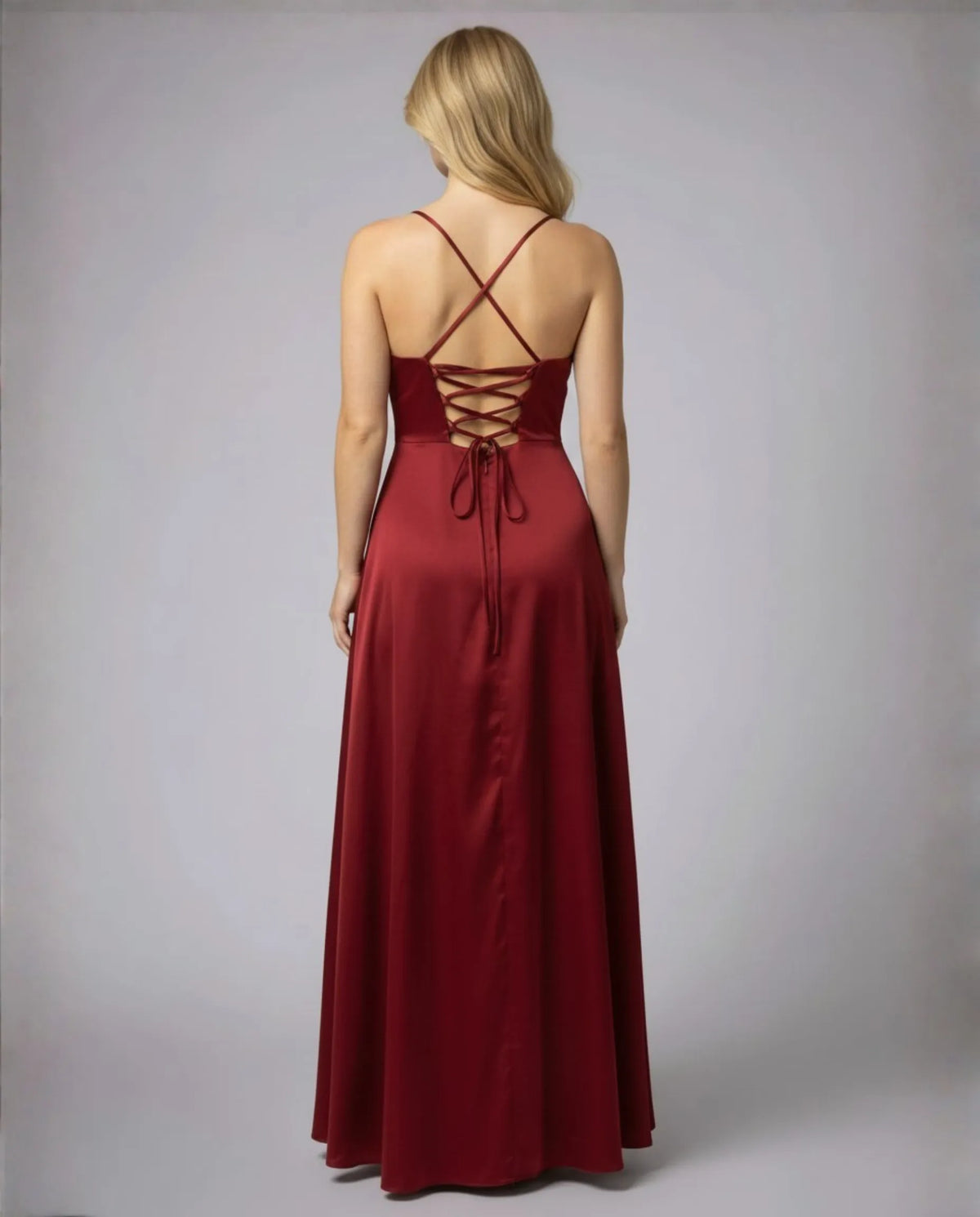 Women's Sleeveless Maxi Dress with Braided Back