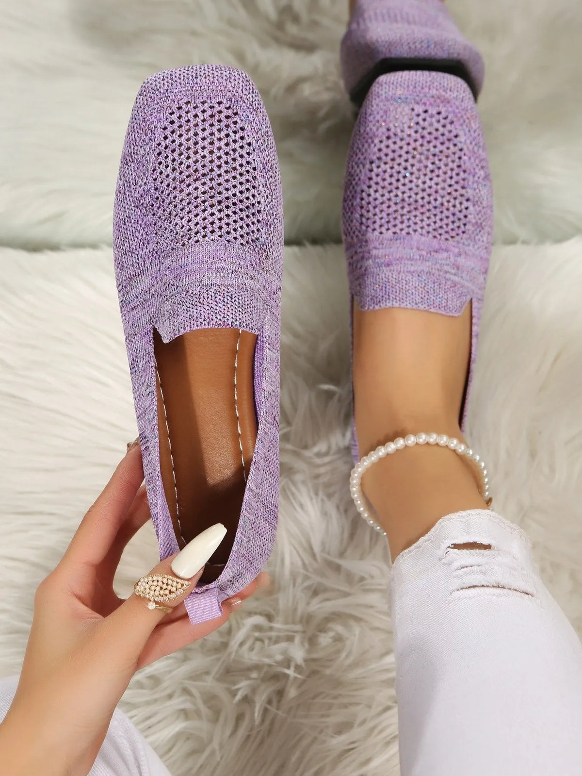 Women's Slip-On Mesh Sneakers with Cushioned Insole