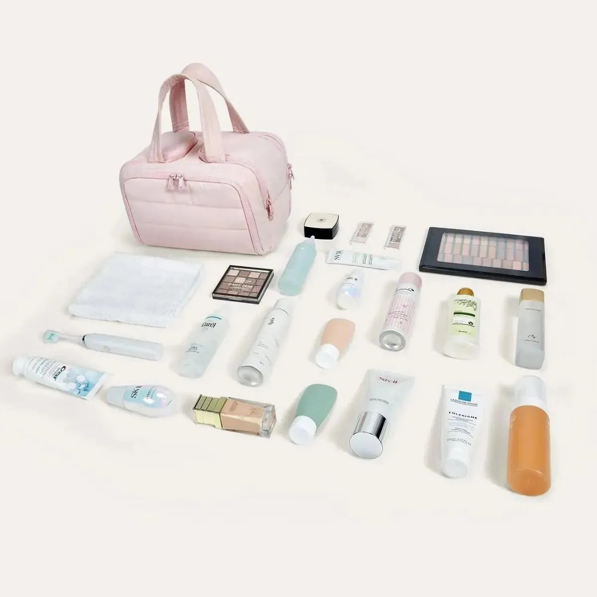 Women's Smart Travel Toiletry Bag with Waterproof Compartments